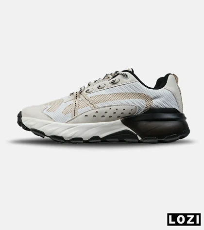 کفش کتانی طبی ورزشی کرم مشکی SKECHERS max protect مدل 8559