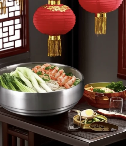 کاسه دوجداره استیل سیلور یونیک پلاس / Unique plus