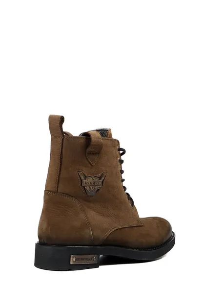 چکمه و چکمه مردانه خاکی شسته Nubuck مقاوم در برابر آب و سرما 102 17640-M