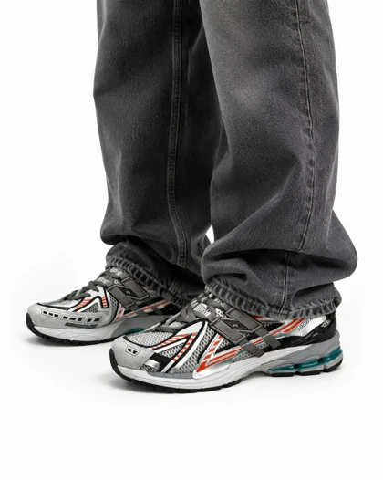 کتانی مردانه نیوبالانس طوسی نارنجی New BALANCE 1906