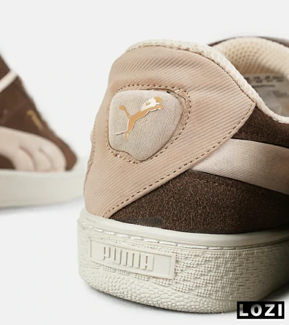 کفش کتانی ورزشی قهوه ای کرم مردانه و زنانه PUMA suede XL crushمدل 7456