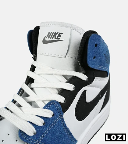 کفش کتانی ساق‌دار مردانه و زنانه آبی سفید مشکی NIKE jordan 1 مدل 7575