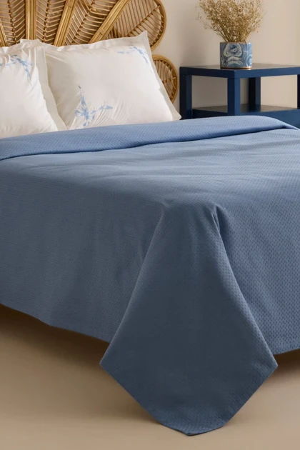سرویس روتختی پیکه دو نفره Karaca Home مدل Ardelle پنبه - آبی