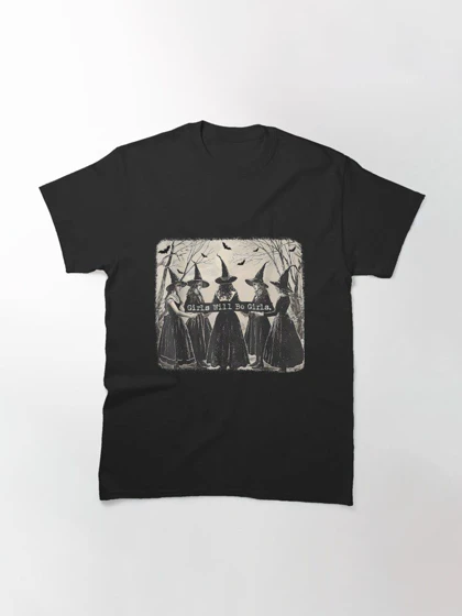 تیشرت Nightmare Before Christmas طرح Girl Will Be Girl, Funny Witch, Witchy Vibes
