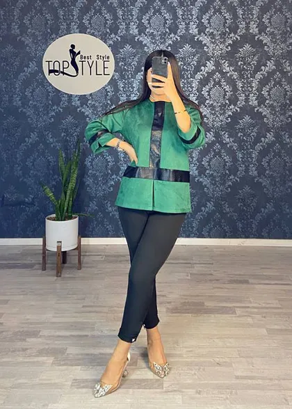 بلوز چرم دوزی شده کد : 7779