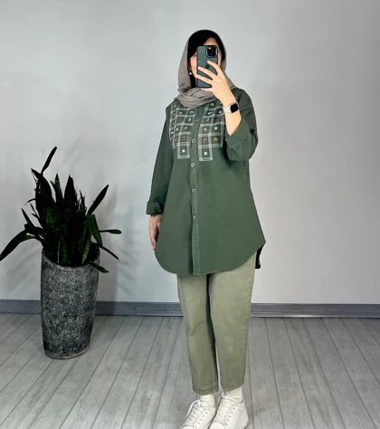 مانتو گلدوزی خوشه(ایراد دار)