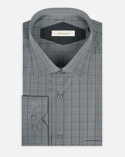 ام کی کالکشن پیراهن آستین بلند mk-22628-dark-gray