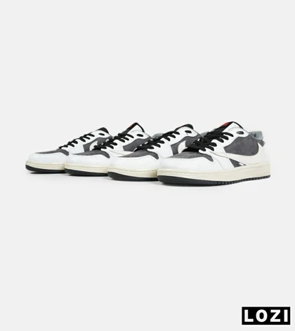 کفش کتانی مردانه سفید خاکستری NIKE travis scott