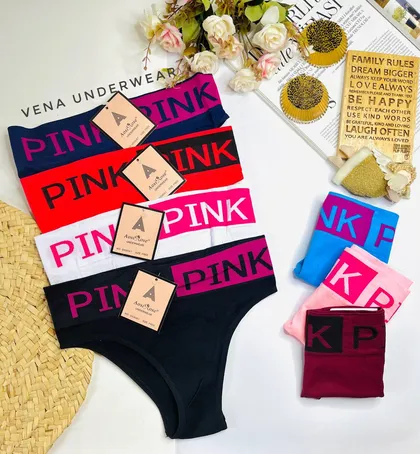 شورت کبریتی سیملس طرح PINK وارداتی