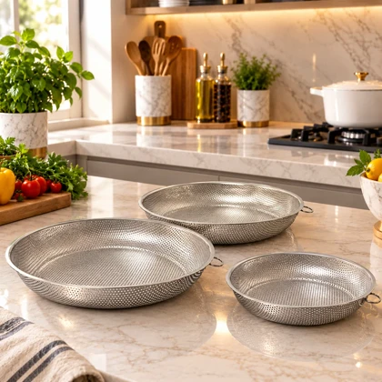 آبکش استیل دایره ای