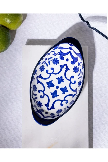 بشقاب سرو مدل Reve Bleu Ellis Bone China