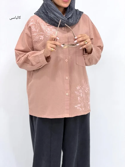 مانتو لینن گلدوزی ترمه