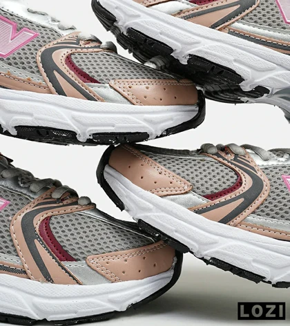 کفش کتانی مردانه و زنانه طوسی گلبهی NEW BALANCE 530