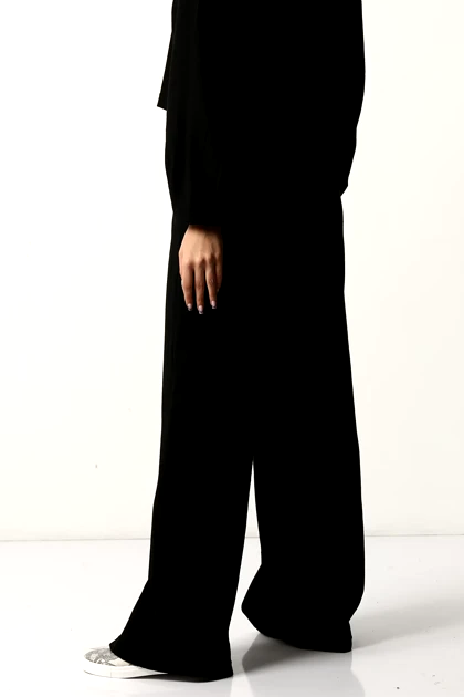 شلوار آزاد ژاکارد کرپ زنانه