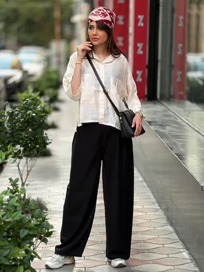 شلوار نخ ترک کج راه