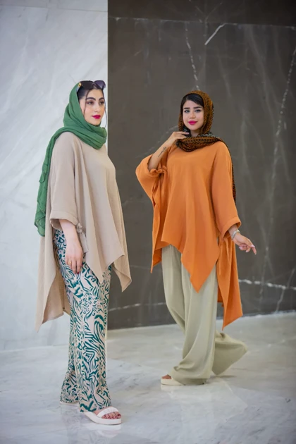 مانتو لینن پنبه عسل