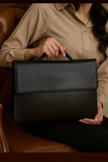 کیف اداری چرمی طرح ایتالیایی