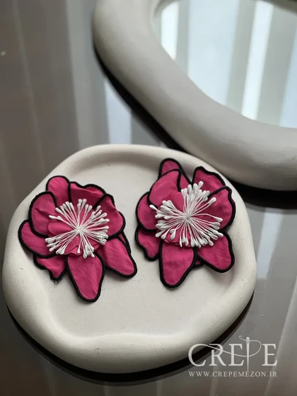 گوشواره پارچه ای طرح گل