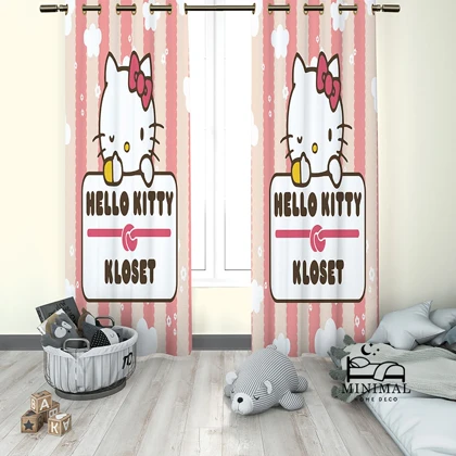 پرده کودک طرح کیتی مدل W4867