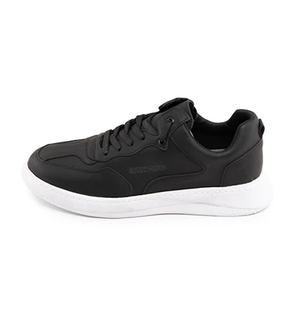 کفش روزمره مردانه Skechers چرم مصنوعی بند دار مشکی