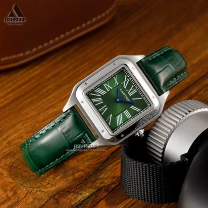 ساعت کارتیه زنانه سبز Cartier Santos-Dumont SG28
