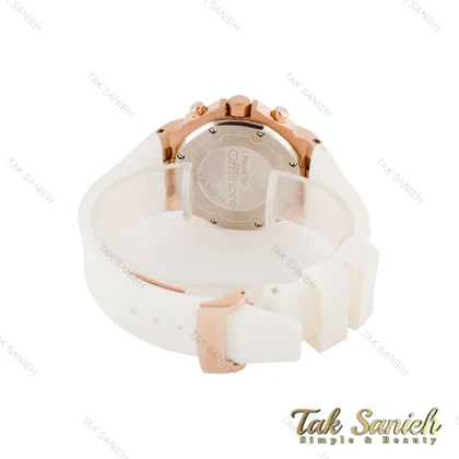 ساعت ای پی زنانه سه موتوره رزگلد دورنگین سفید AP-4543-L