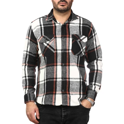 پیراهن آستین بلند پشمی ضخیم مردانه برند مد مدل 1410385