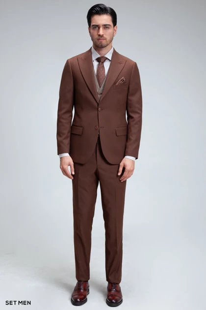 کت و شلوار مردانه سه تکه ژیله دورو