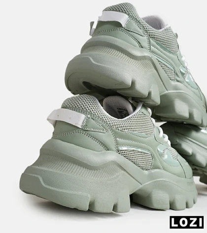 کفش کتانی مردانه سبز BERSHKA