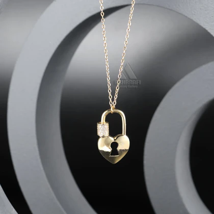 گردنبند طرح قلب قفلی Heart Padlock Necklace G