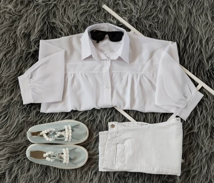 شومیز بالا چین زنانه کد 403049