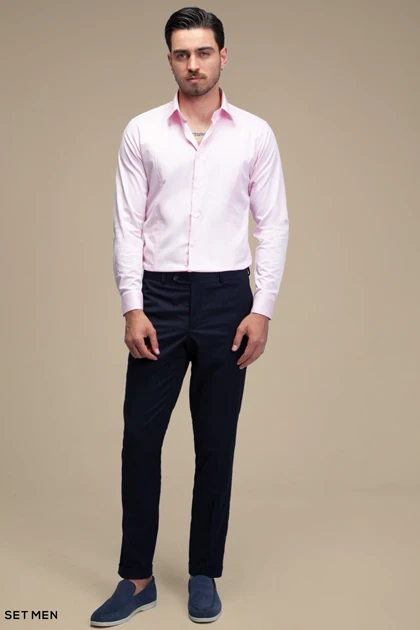 پیراهن مردانه ساده آستین بلند ست من