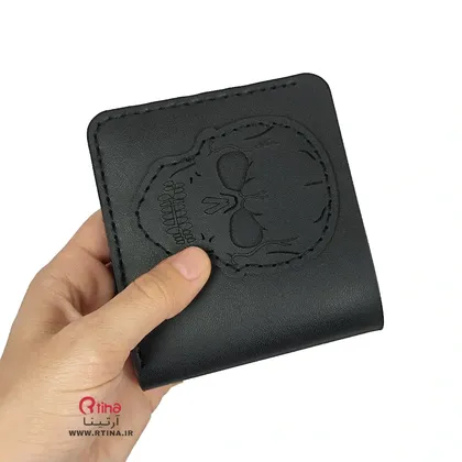کیف پول اسکلتی چرمی جیبی SKULL (دخترانه پسرانه)