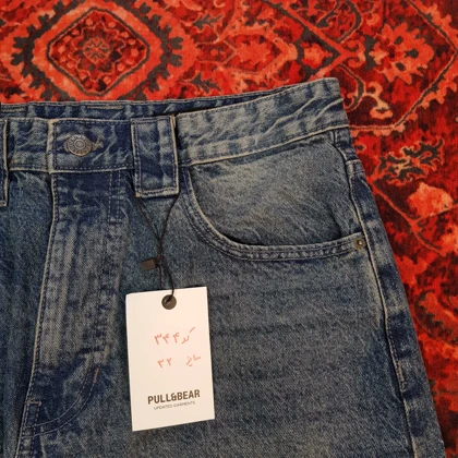 شلوار جین فول بگ مردانه pull & bear کد 344