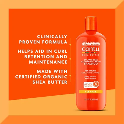 شامپو سولفاته فری کلینزینگ کرم کانتو Cantu Sulfate-Free Cleansing Cream Shampoo