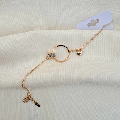 دستبند زنجیری تنیسی طلایی ژوپینگ