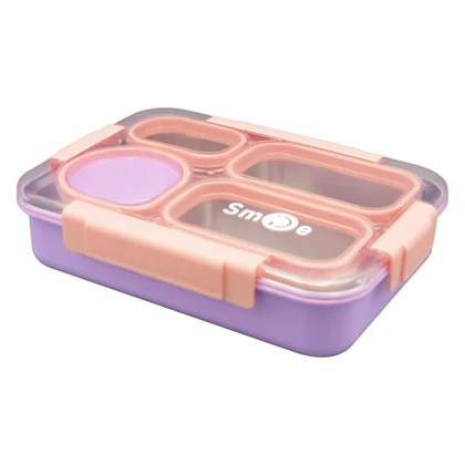 ظرف غذا لانچ باکس مدل 4Box-Love Smile ظرفیت 1.5 لیتر