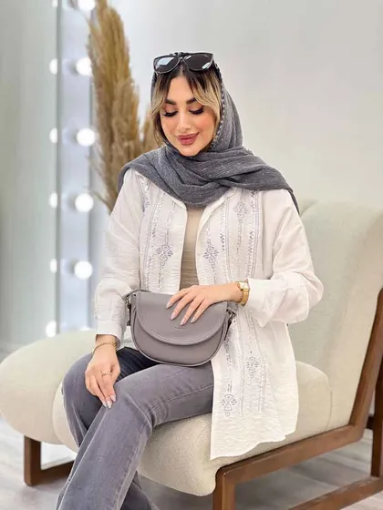 شومیزی جلو پولک دوزی