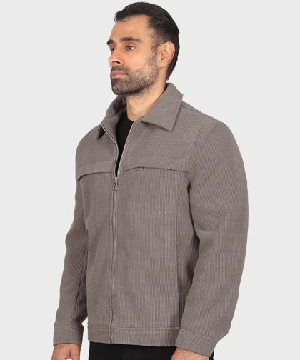 کت کتان زیپ‌دار و داخل خز 2603