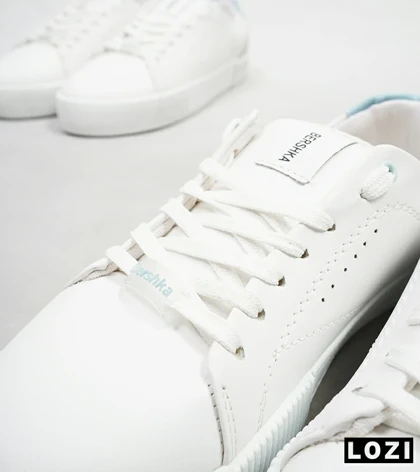 کفش اسنیکرزمردانه سفید آبی BERSHKA