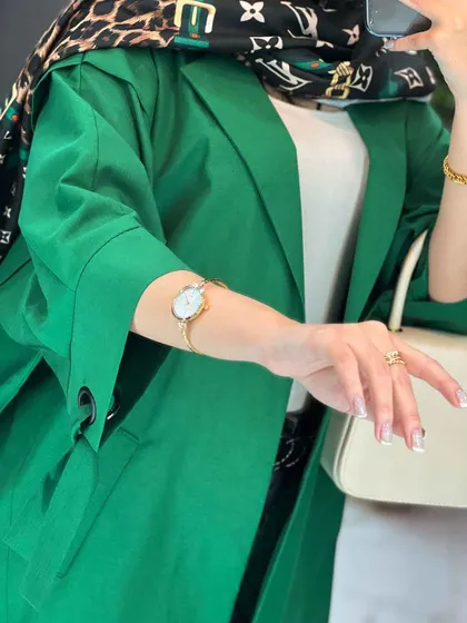 مانتو پانچ آستین حلقه