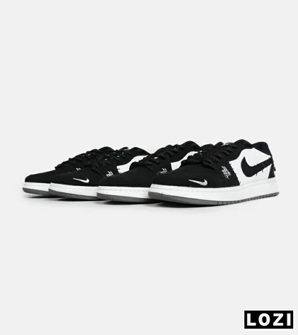 کفش کتانی مردانه و زنانه سفید مشکی نایک NIKE jordan Vodoo مدل 6195