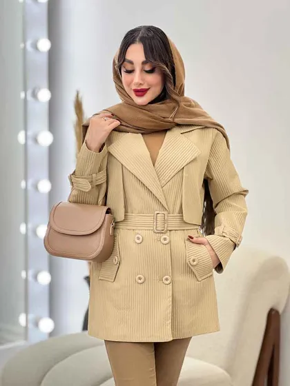 بارانی چهاردکمه پشت ژیله