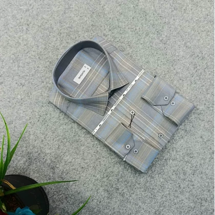 پیراهن طرحدار مردانه قواره ازاد ( قواره کلاسیک ) _ استین بلند