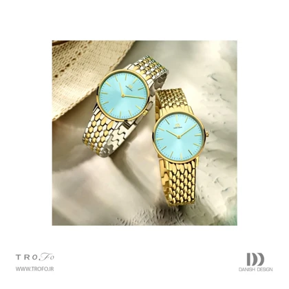 ساعت مچی عقربه ای زنانه دنیش دیزاین (Danish design) مدل IV77Q1251 Akilia Gold Husky Blue DressLink Medium