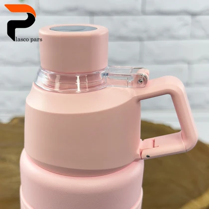 فلاسک قلمی 1 لیتر درب پیچی پاستیلی