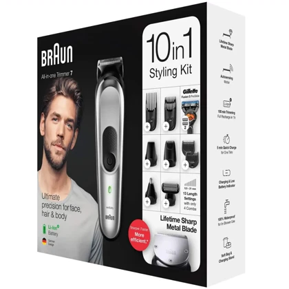 ست ماشین اصلاح براون Braun مدل MGK7220 سری هفت 10 کاره