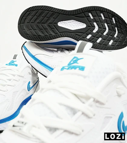 کفش کتانی مردانه سفید آبی Nike air max pluse
