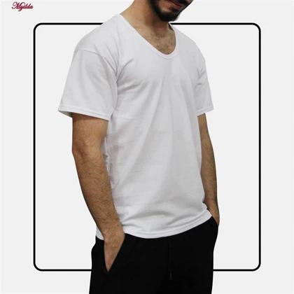 زیرپوش آستین دار مردانه ماییلدا مدل پنبه‌ای سفید کد 4710-3 بسته 3 عددی