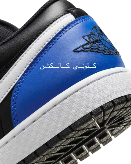 کتانی ویتنامی نایکی ایر جردن وان لو بلک رویال Nike Air Jordan 1 Low Black Royal Toe